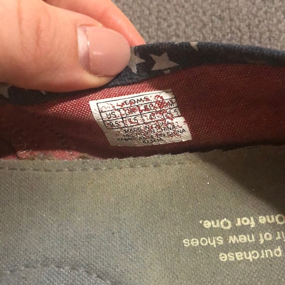 Chambray TOMS with silver stars - Picture 2 of 4